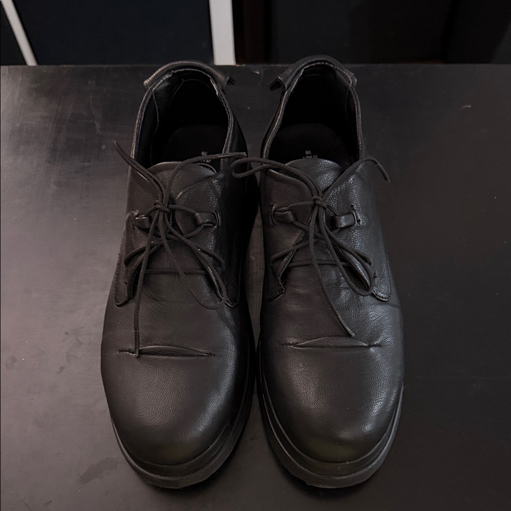 Black Leather “Bread and Butter” Shoes